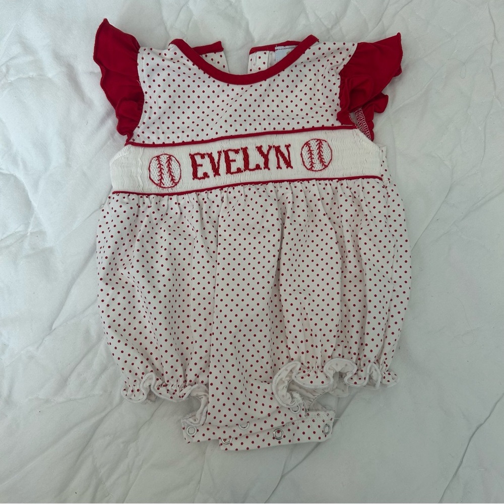 Red and White Polka Dot “Evelyn” Bubble